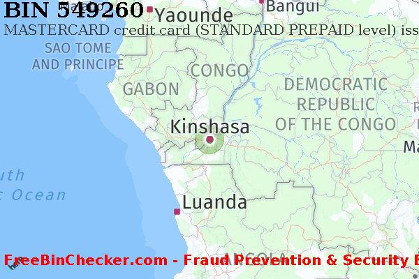 549260 MASTERCARD credit Democratic Republic of the Congo CD BIN List