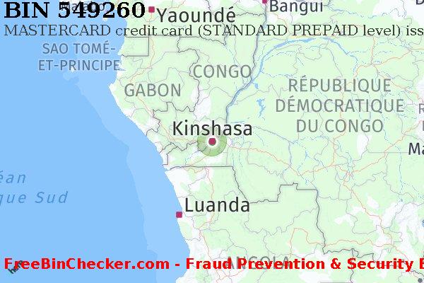 549260 MASTERCARD credit Democratic Republic of the Congo CD BIN Liste 