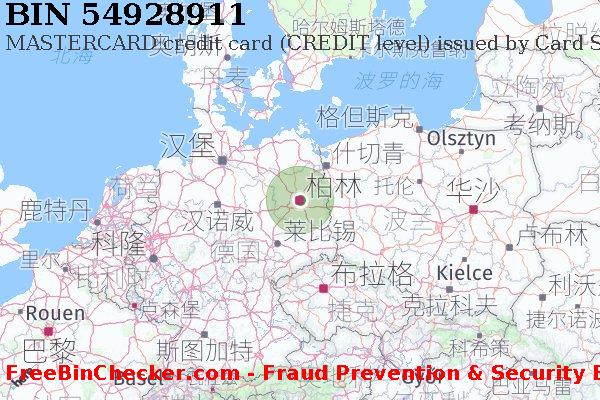 54928911 MASTERCARD credit Germany DE BIN列表