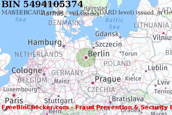 5494105374 MASTERCARD credit Germany DE BIN List