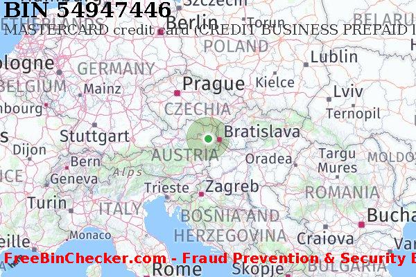 54947446 MASTERCARD credit Austria AT BIN Lijst