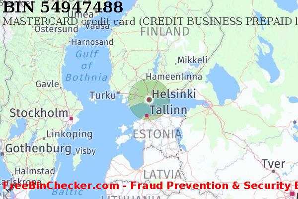 54947488 MASTERCARD credit Finland FI BIN List