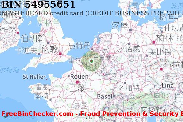 54955651 MASTERCARD credit Belgium BE BIN列表