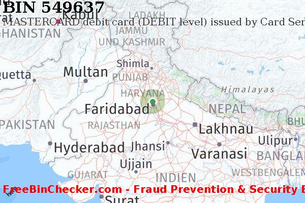 549637 MASTERCARD debit India IN BIN-Liste