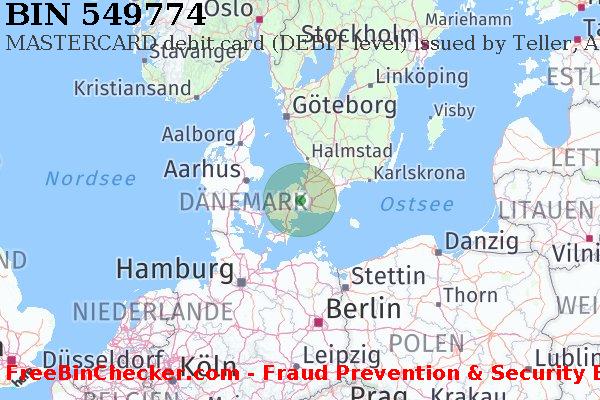 549774 MASTERCARD debit Denmark DK BIN-Liste