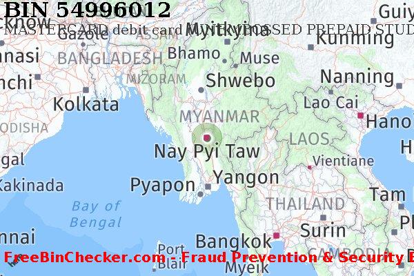 54996012 MASTERCARD debit Myanmar MM BIN List