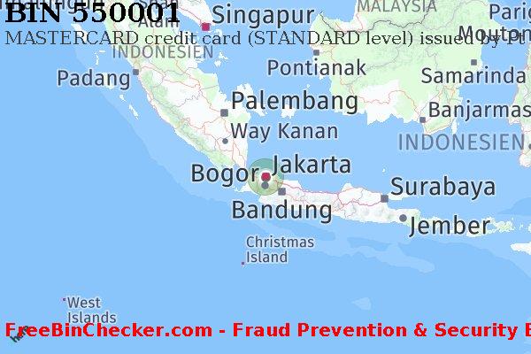550001 MASTERCARD credit Indonesia ID BIN-Liste