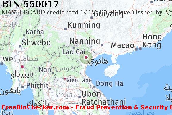 550017 MASTERCARD credit Vietnam VN قائمة BIN