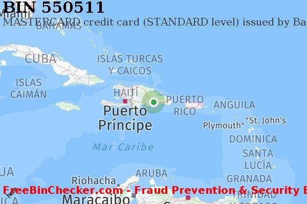 550511 MASTERCARD credit Dominican Republic DO Lista de BIN