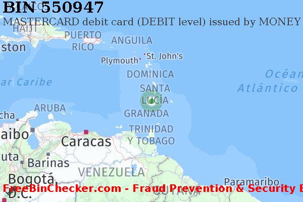 550947 MASTERCARD debit Saint Vincent and the Grenadines VC Lista de BIN