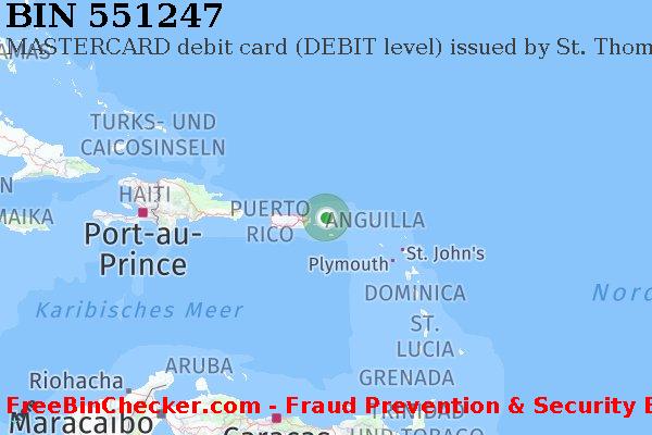 551247 MASTERCARD debit Virgin Islands (U.S.) VI BIN-Liste