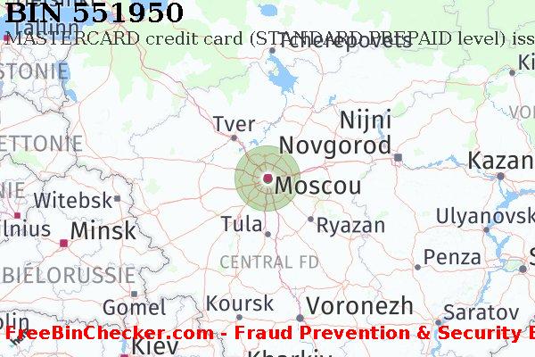 551950 MASTERCARD credit Russian Federation RU BIN Liste 