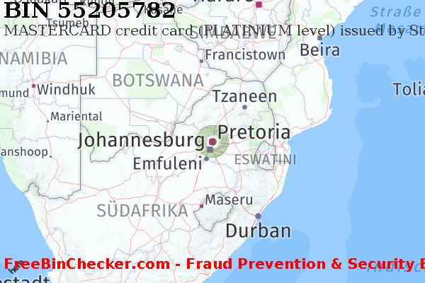 55205782 MASTERCARD credit South Africa ZA BIN-Liste