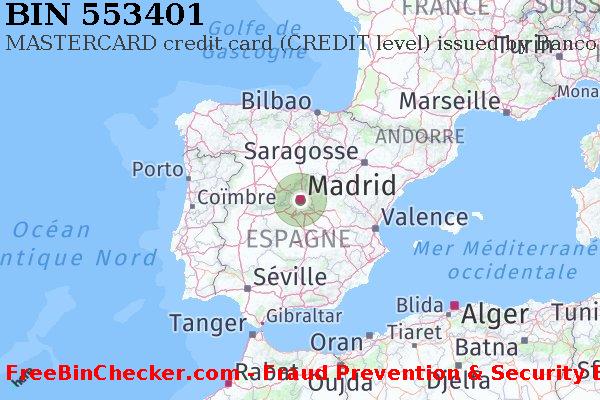 553401 MASTERCARD credit Spain ES BIN Liste 