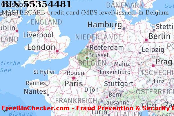 55354481 MASTERCARD credit Belgium BE BIN-Liste