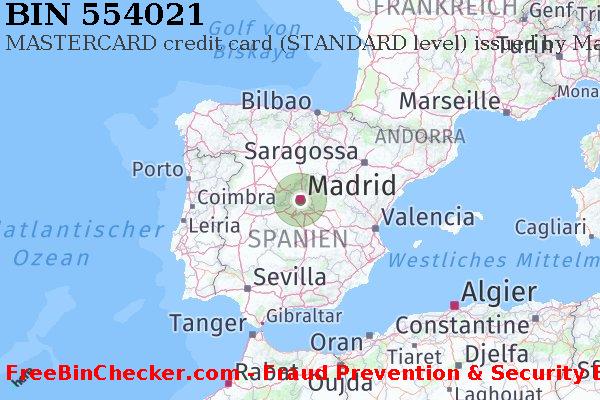 554021 MASTERCARD credit Spain ES BIN-Liste