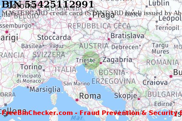 55425112991 MASTERCARD credit Slovenia SI Lista BIN