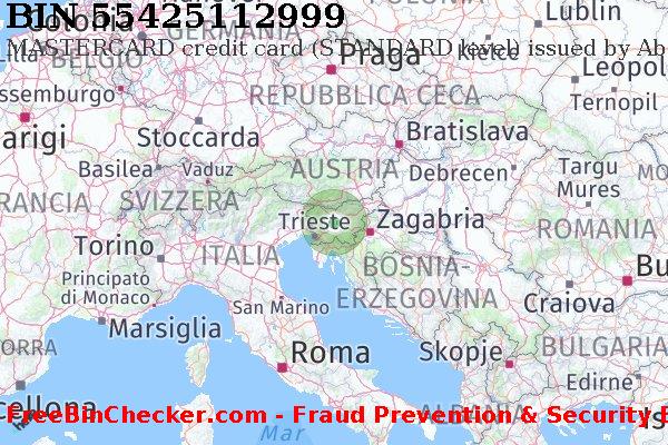 55425112999 MASTERCARD credit Slovenia SI Lista BIN