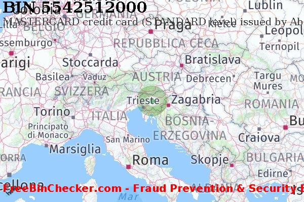 5542512000 MASTERCARD credit Slovenia SI Lista BIN