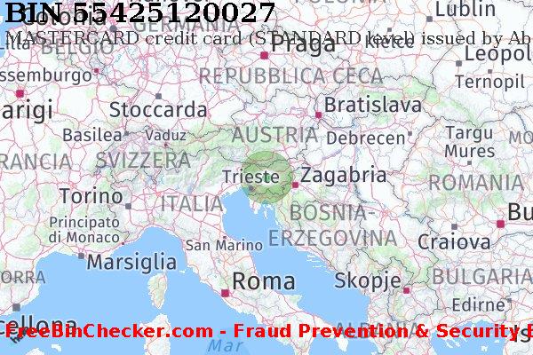 55425120027 MASTERCARD credit Slovenia SI Lista BIN