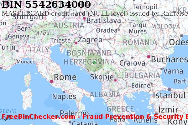 5542634000 MASTERCARD credit Bosnia and Herzegovina BA BIN List
