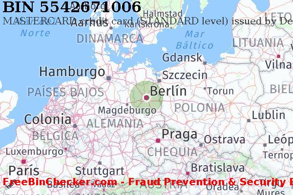 5542671006 MASTERCARD credit Germany DE Lista de BIN