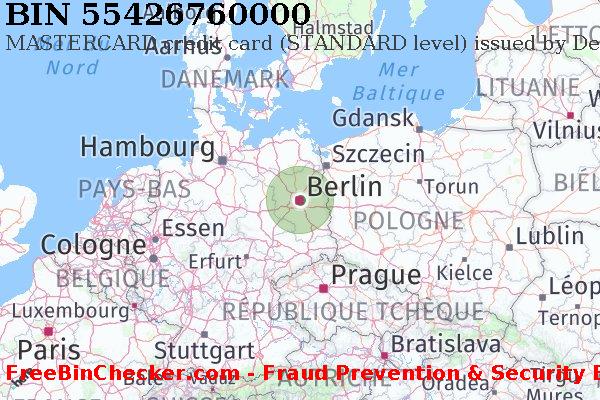 55426760000 MASTERCARD credit Germany DE BIN Liste 
