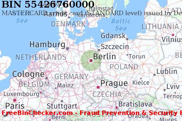 55426760000 MASTERCARD credit Germany DE Lista de BIN