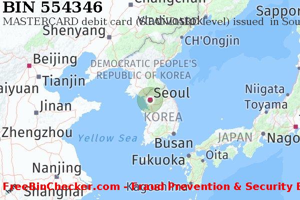 554346 MASTERCARD debit South Korea KR BIN List