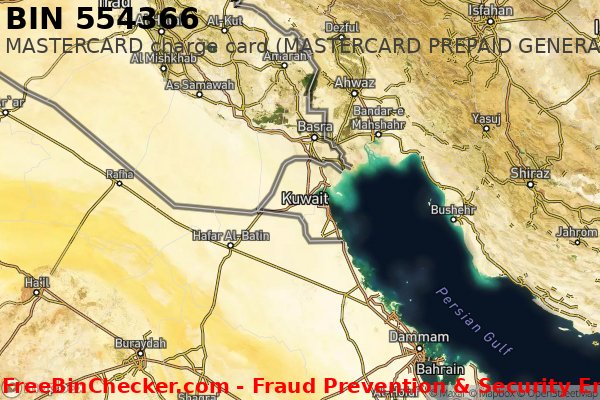 554366 MASTERCARD charge Kuwait KW BIN List