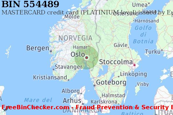 554489 MASTERCARD credit Norway NO Lista BIN