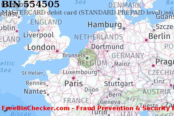 554505 MASTERCARD debit Belgium BE BIN List