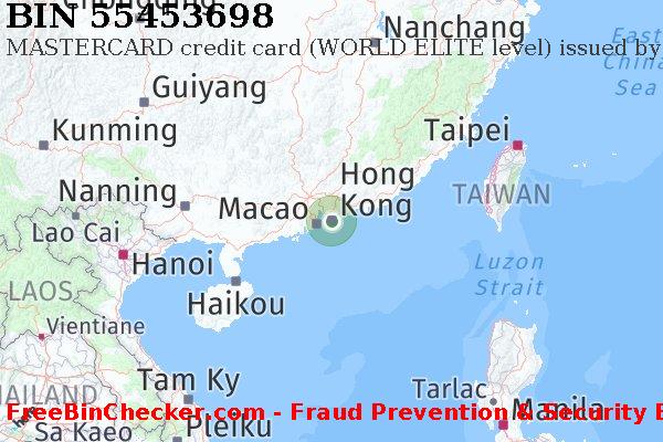 55453698 MASTERCARD credit Hong Kong HK BIN List