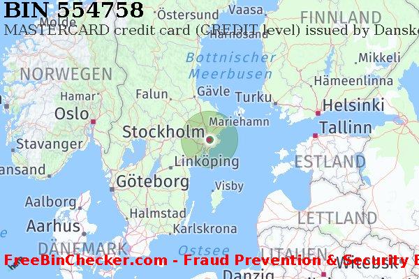 554758 MASTERCARD credit Sweden SE BIN-Liste