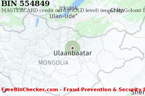 554849 MASTERCARD credit Mongolia MN BIN List