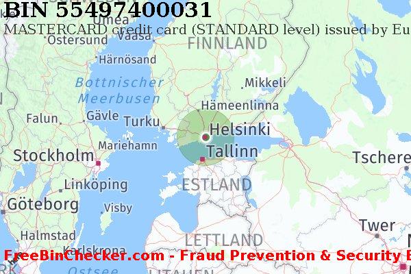 55497400031 MASTERCARD credit Finland FI BIN-Liste