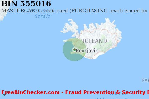 555016 MASTERCARD credit Iceland IS बिन सूची