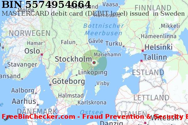 5574954664 MASTERCARD debit Sweden SE BIN-Liste