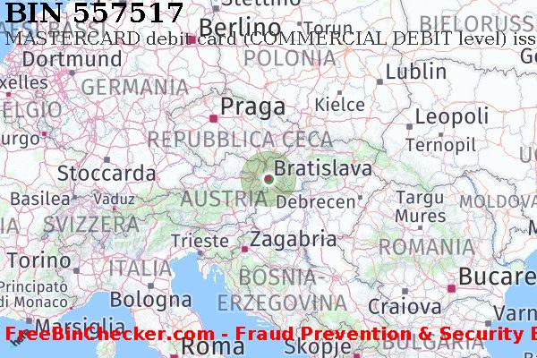 557517 MASTERCARD debit Slovakia (Slovak Republic) SK Lista BIN
