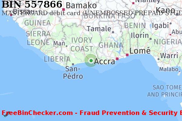 557866 MASTERCARD debit Côte d'Ivoire CI BIN Lijst