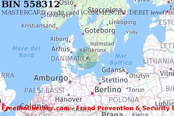 558312 MASTERCARD credit Denmark DK Lista BIN