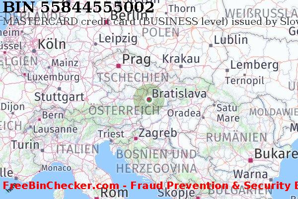 55844555002 MASTERCARD credit Slovakia (Slovak Republic) SK BIN-Liste