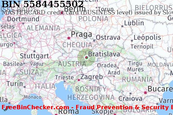 5584455502 MASTERCARD credit Slovakia (Slovak Republic) SK Lista de BIN