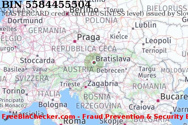 5584455504 MASTERCARD credit Slovakia (Slovak Republic) SK Lista BIN