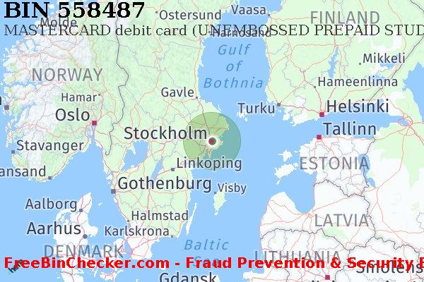 558487 MASTERCARD debit Sweden SE BIN List