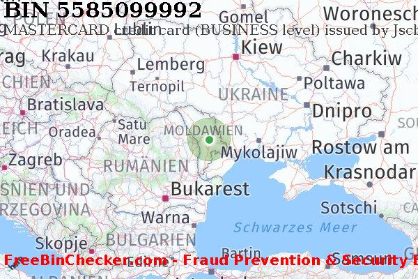 5585099992 MASTERCARD credit Moldova MD BIN-Liste