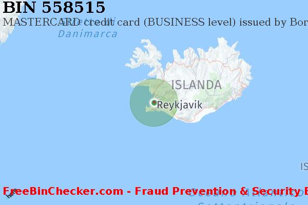 558515 MASTERCARD credit Iceland IS Lista BIN