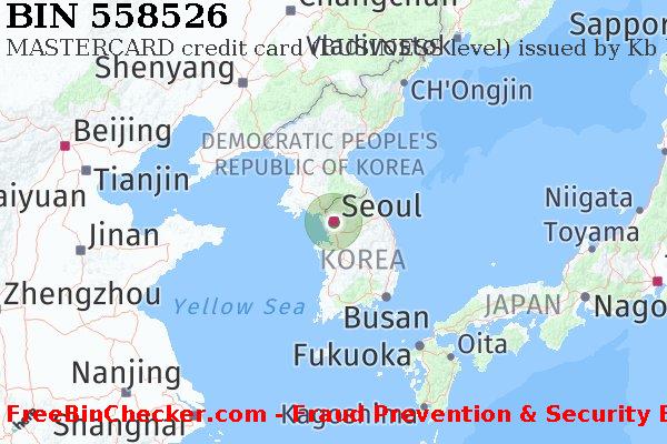 558526 MASTERCARD credit South Korea KR BIN List