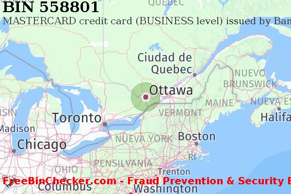558801 MASTERCARD credit Canada CA Lista de BIN