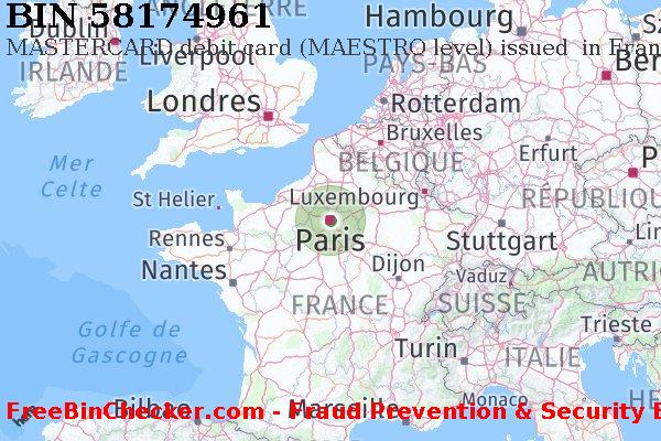 58174961 MASTERCARD debit France FR BIN Liste 